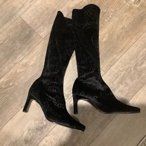 France Mode Velvet Stretch Boots